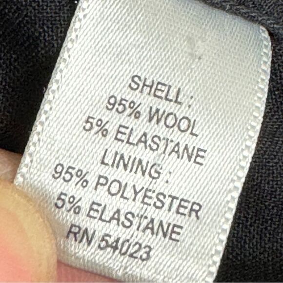 Banana Republic Jackson Fit Black Wool Blend Cropped Trouser Pants 6 Short - Picture 8 of 8